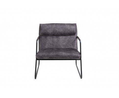 ASHBY LINEN UPHOLSTERED ARMCHAIR WITH SLED BASE - AS PICTURED