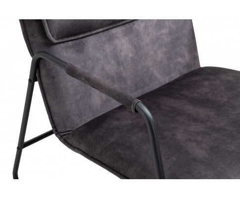 ASHBY LINEN UPHOLSTERED ARMCHAIR WITH SLED BASE - AS PICTURED