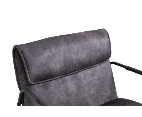 ASHBY LINEN UPHOLSTERED ARMCHAIR WITH SLED BASE - AS PICTURED