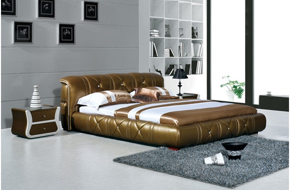 CAELAN DEVIN QUEEN 3 PIECE BEDSIDE BEDROOM SUITE WITH (#113 BEDSIDES) - LEATHERETTE - ASSORTED COLOURS