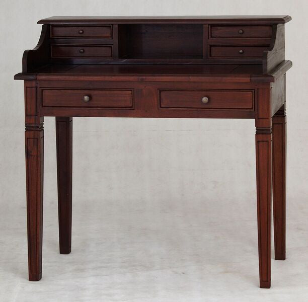 JKG WRITING DESK WITH 6 DRAWERS (TB06 GL) - 1000(W) x 560(D) - MAHOGANY