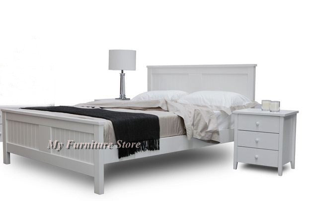 BRIGHTON KING 3 PIECE (BEDSIDE) BEDROOM SUITE - WHITE OR BLACK