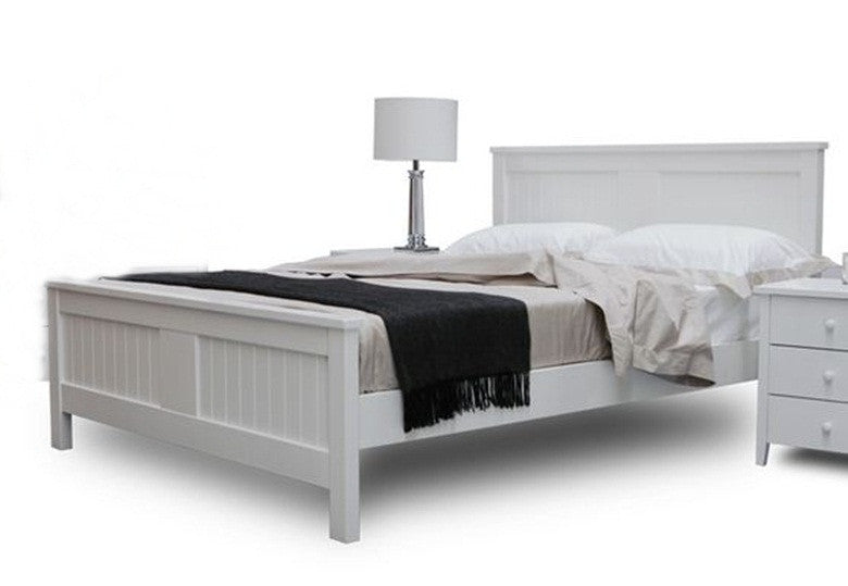 KING SINGLE BRIGHTON BED - WHITE