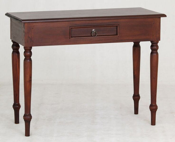 JKG TURNED LEG 1 DRAWER SOFA TABLE - (CR:T26M) - 1000(L) - MAHOGANY