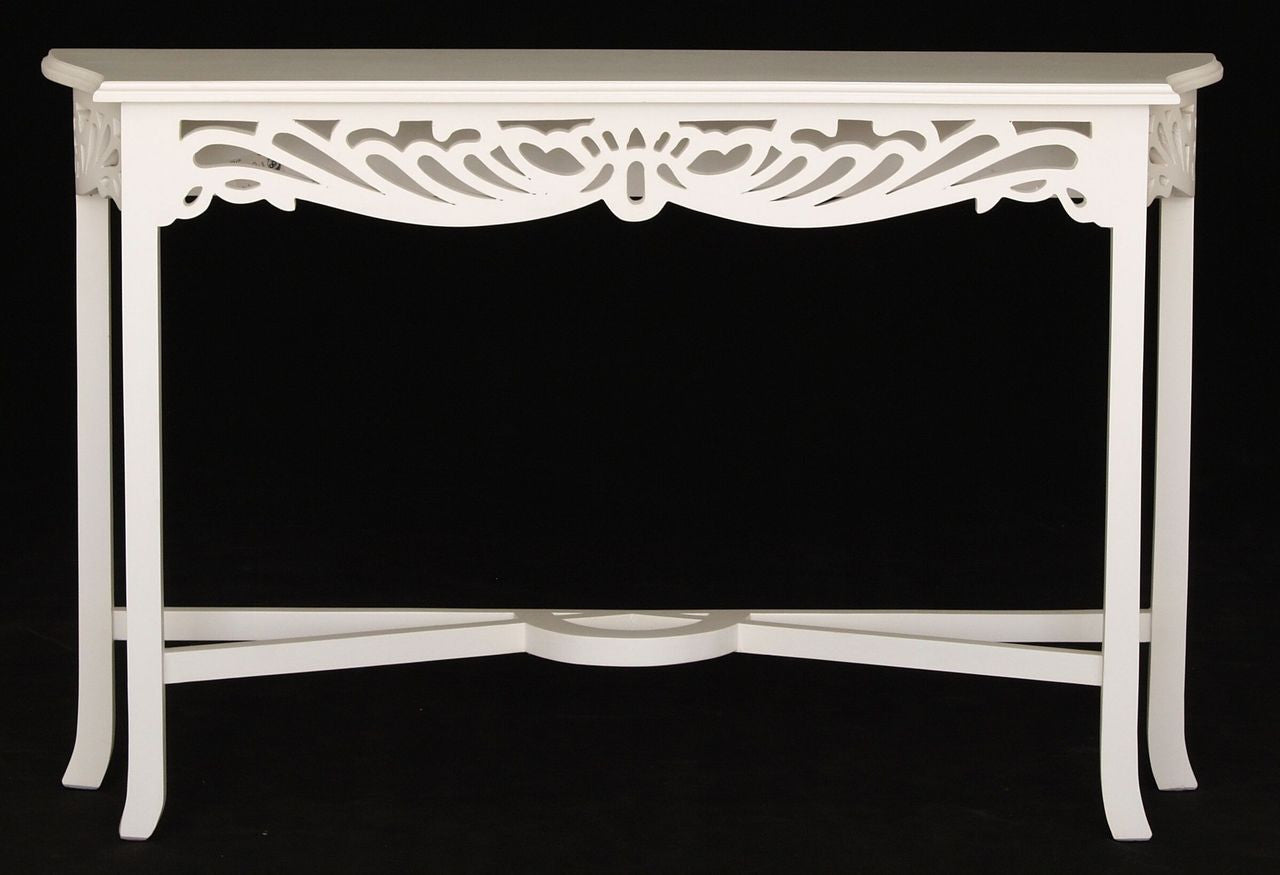 QUEEN ANN CONSOLE TABLE (ST-000CV) - 760(H) x 1200(W) - WHITE