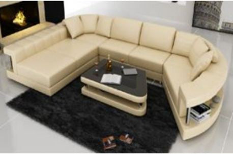 TALIA LEATHERETTE LOUNGE SUITE WITH COFFEE TABLE - CHOICE OF LEATHER AND ASSORTED COLOURS AVAILABLE