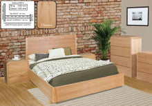 DOUBLE ANDRE (AUSSIE MADE) BED - TASSIE OAK COMBINATION - ASSORTED STAINED COLOURS