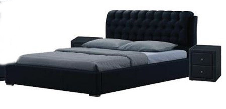 AVALON (WD-4118) KING 3 PIECE BEDSIDE BEDROOM - LEATHERETTE - BLACK OR WHITE