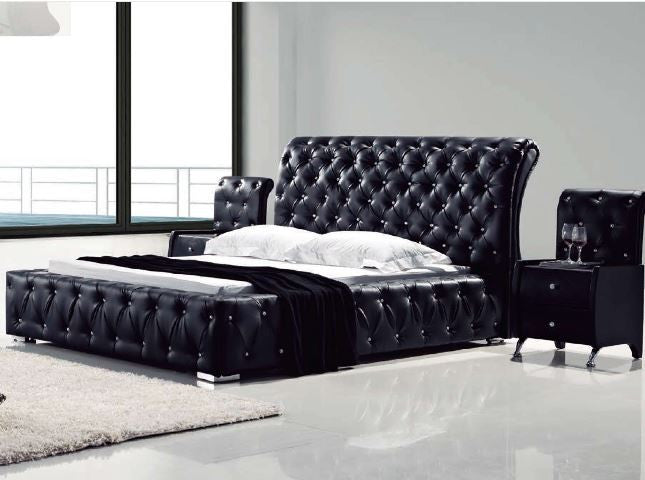 BETHANY KING 3 PIECE (BEDSIDE) BEDROOM SUITE WITH BUTTONS (MODEL: B032#) - ASSORTED COLOURS