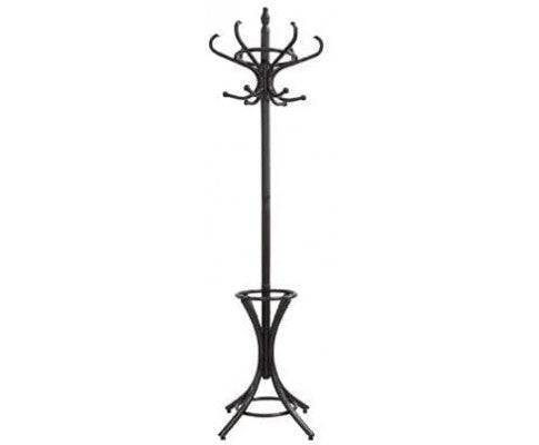 CLEMENT WOODEN HAT STAND WITH 12 HOOKS - WALNUT BROWN