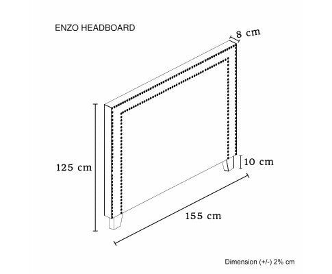 QUEEN MARIE LINEN FABRIC HEADBOARD - CHARCOAL