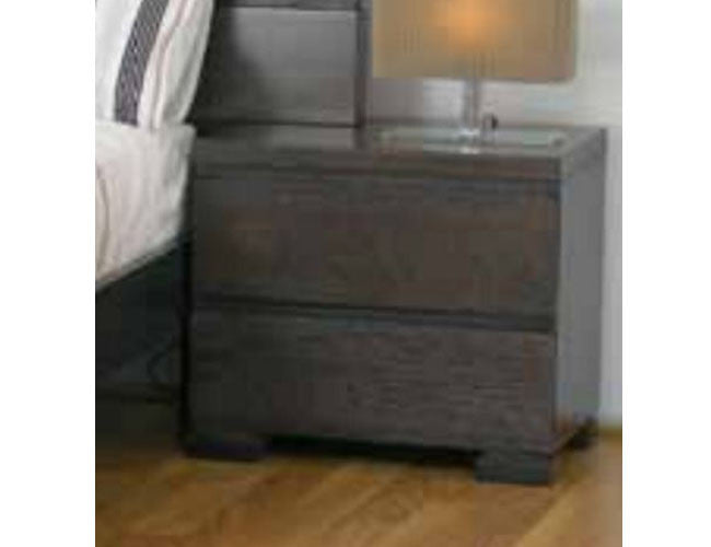 BENSON 2 DRAWER BEDSIDE TABLE - SMOKE