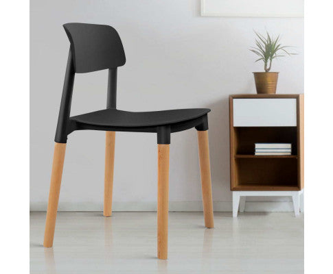 JANISON (SET OF 4) DINING CHAIR - BLACK