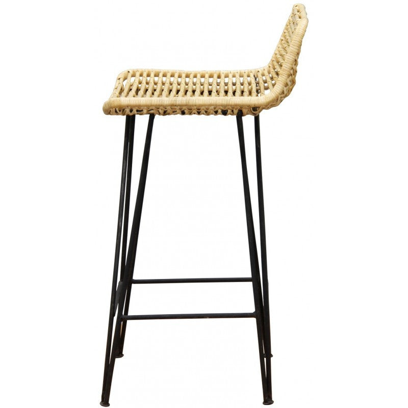 RATAN (BR070-RTA) BARSTOOL - SEAT: 880(H) - NATURAL TEAK