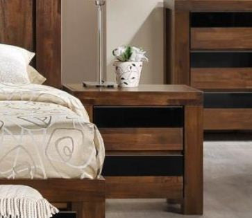 MANDARIN (AUSSIE MADE) 2 DRAWER BEDSIDE TABLE - ASSORTED COLOURS