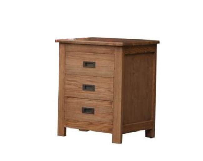 DANIEL (3727) KING 3 PIECE  (BEDSIDE) BEDROOM SUITE WITH SERRA CASEGOODS  - -CHESTNUT