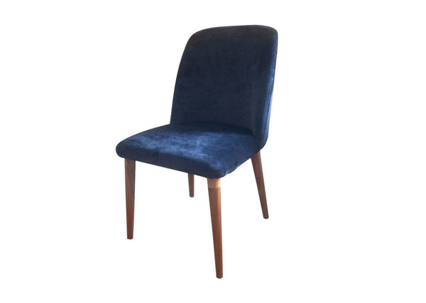 BELVETINE VELVET FABRIC CHAIR - NAVY