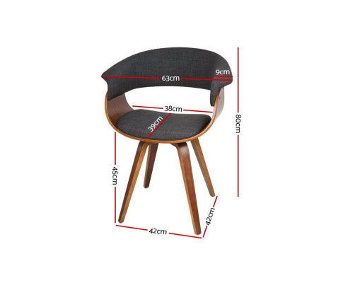 ABILENE BENTWOOD DINING CHAIR - CHARCOAL