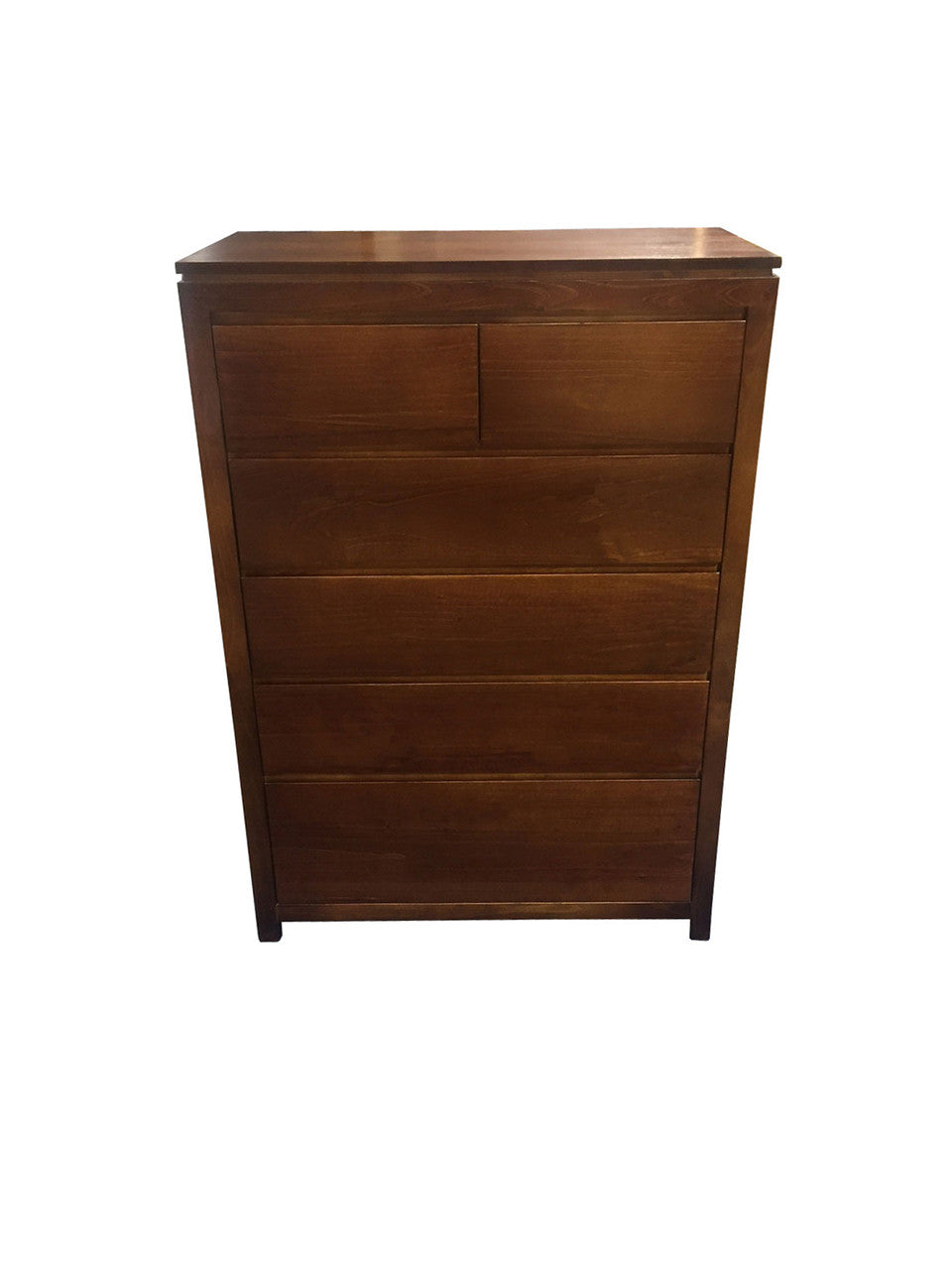 CELINE (AUSSIE MADE) FINGERGROOVE 6 DRAWER TALLBOY -1300(H) X 900(W) - ASSORTED COLOURS