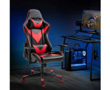 AGNELLE RECLINING OFFICE COMPUTER GAMING CHAIR - BLACK & RED