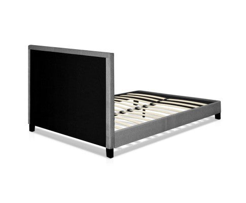 DOUBLE KELLY FABRIC BED FRAME - GREY