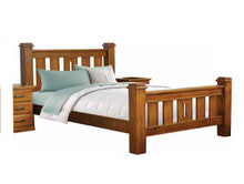 KING DONELLEY BED FRAME - ANTIQUE OAK