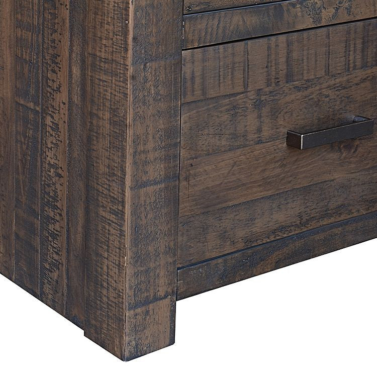 Munich King 3 Piece (BEDSIDE) Bedroom Suite With Under Bed Storage - Grey Stone