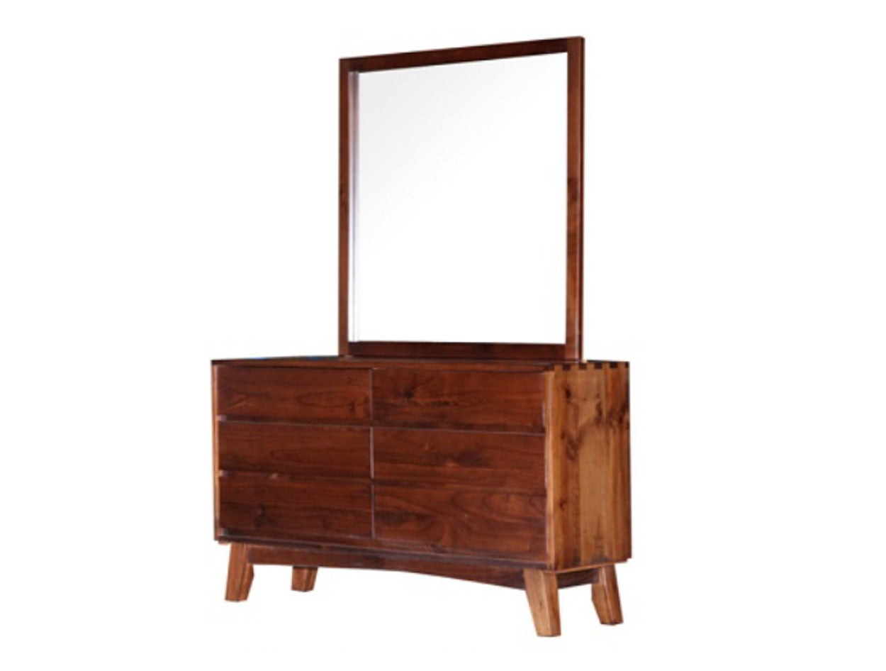 EUREKA KING 5 PIECE (DRESSER) BEDROOM SUITE (MODEL-16-9-14-14-1-3-12-5 ) - HAZELNUT