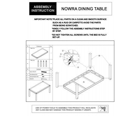 NOWRA DINING TABLE 1800(W) x 950(D) - CLASSIC OAK