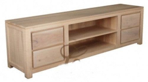 ARMSTERDAM (SB 004 TA 200) 4 DRAWER ENTERTAINMENT UNIT - 560(H) x 2000(W) - WASHED