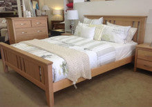 KING WESTHELM (AUSSIE MADE) HARDWOOD BED FRAME - TASSIE OAK COMBINATION - ASSORTED COLOURS