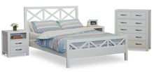 FRENCH COAST QUEEN 4 PIECE TALLBOY BEDROOM SUITE - BRUSHED WHITE