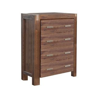 ENDLICHERI KING 4 PIECE (TALLBOY) BEDROOM SUITE - OAK / CHOCOLATE