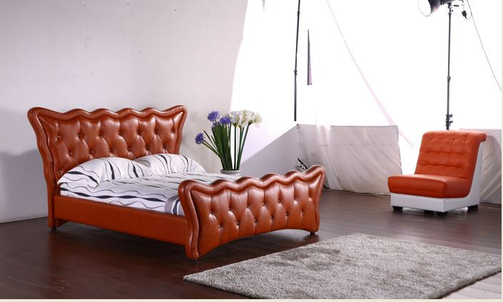 QUEEN PROSPER LEATHERETTE BUTTONED BED (G1068#) - ASSORTED COLORS