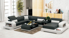 UPTON (G8006) CORNER LOUNGE SUITE + COFFEE TABLE + SMALL TABLE - CHOICE OF LEATHER AND ASSORTED COLOURS AVAILABLE