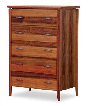 GLENDALE KING 4 PIECE TALLBOY BEDROOM SUITE - BLACKWOOD