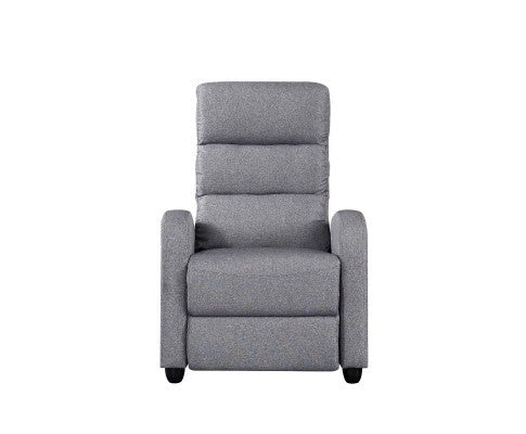 HARAN LINEN FABRIC RECLINER ARMCHAIR - GREY