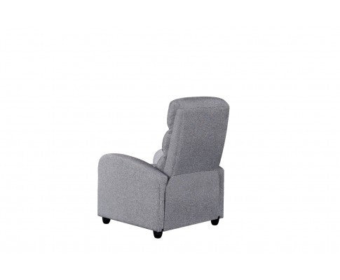 HARAN LINEN FABRIC RECLINER ARMCHAIR - GREY
