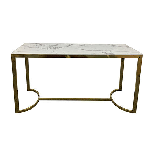 JANNA HALL TABLE - TITANIUM GOLD