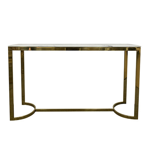 JANNA HALL TABLE - TITANIUM GOLD