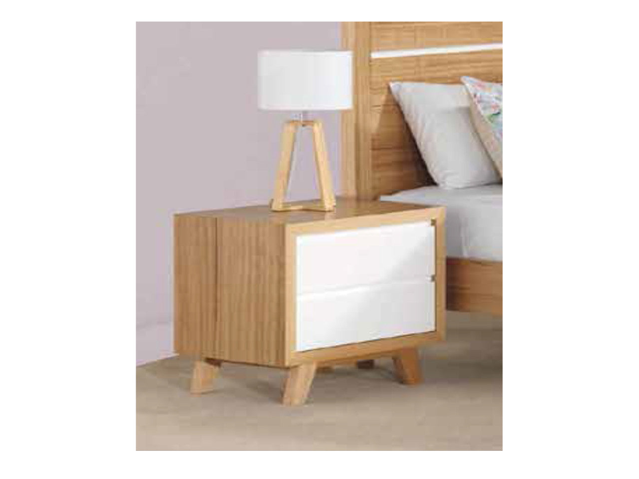 TROVATO SINGLE OR KING SINGLE (AUSSIE MADE) 3 PIECE (TALLBOY) BEDROOM SUITE - TASSIE OAK COMBINATION - ASSORTED COLOURS