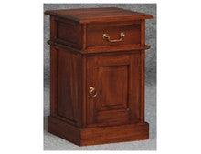 1 SOLID DOOR 1 DRAWER BEDSIDE (BS 101 PN) - WHITE (NOT AS PICTURED)