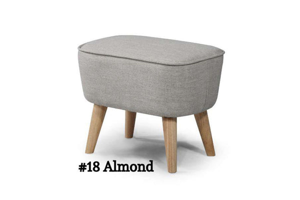 JETT FABRIC FOOTSTOOL - ALMOND