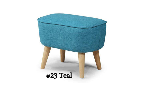 JETT FABRIC FOOTSTOOL - TEAL