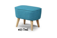 JETT FABRIC FOOTSTOOL - TEAL