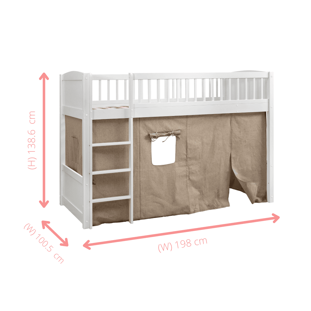 SINGLE LOTTIE PANEL MIDI SLEEPER - WHITE