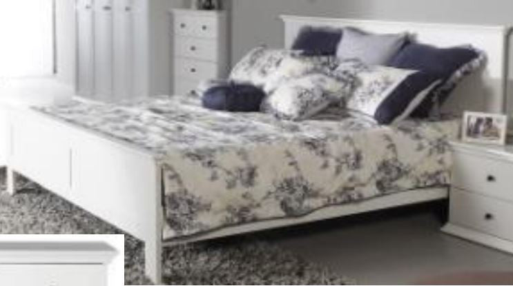 QUEEN MALVERN (WD-155) BED - SATIN WHITE