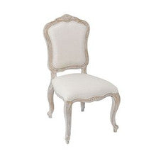 BICHIR (SET OF 2) DINING CHAIR - FABRIC BEIGE / WHITE WASHED