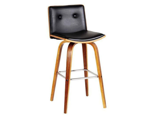 MOJO BENTWOOD BAR STOOL - SEAT:700 (SEAT) - BLACK / WALNUT