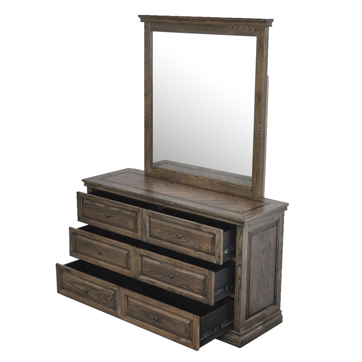 MOSAIC QUEEN 5 PIECE (DRESSER) BEDROOM SUITE - ASH OAK